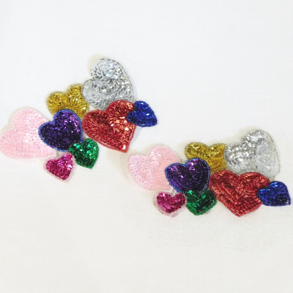 Bundle of Peace and Love Hippie Sequin Appliques